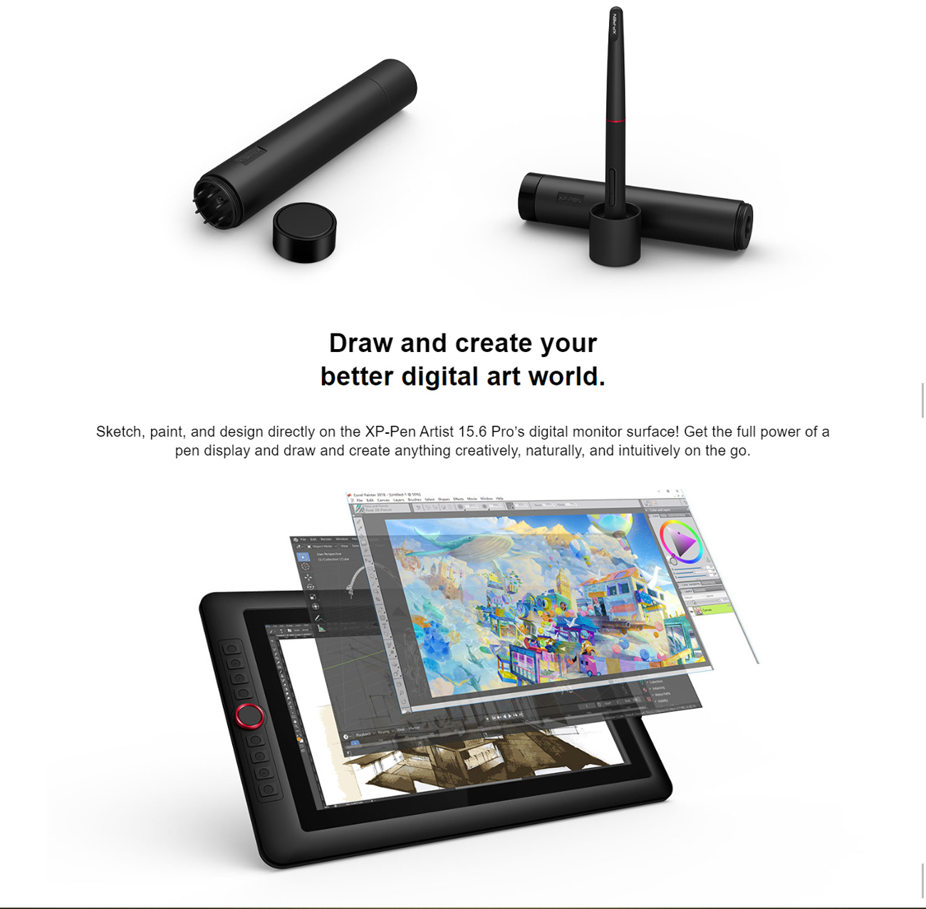 XPPEN Artist15.6 Pro 15.6 Inch Drawing Pen Display